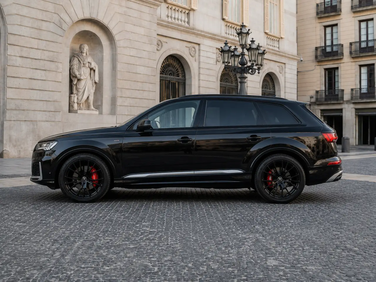 Audi SQ7 7seater 2023, extérieur — Geneva Luxury Car Rental, Genève. Audi SQ7 7seater à Genève L'Audi SQ7 7seater 2023 est proposée à la location à Genève…