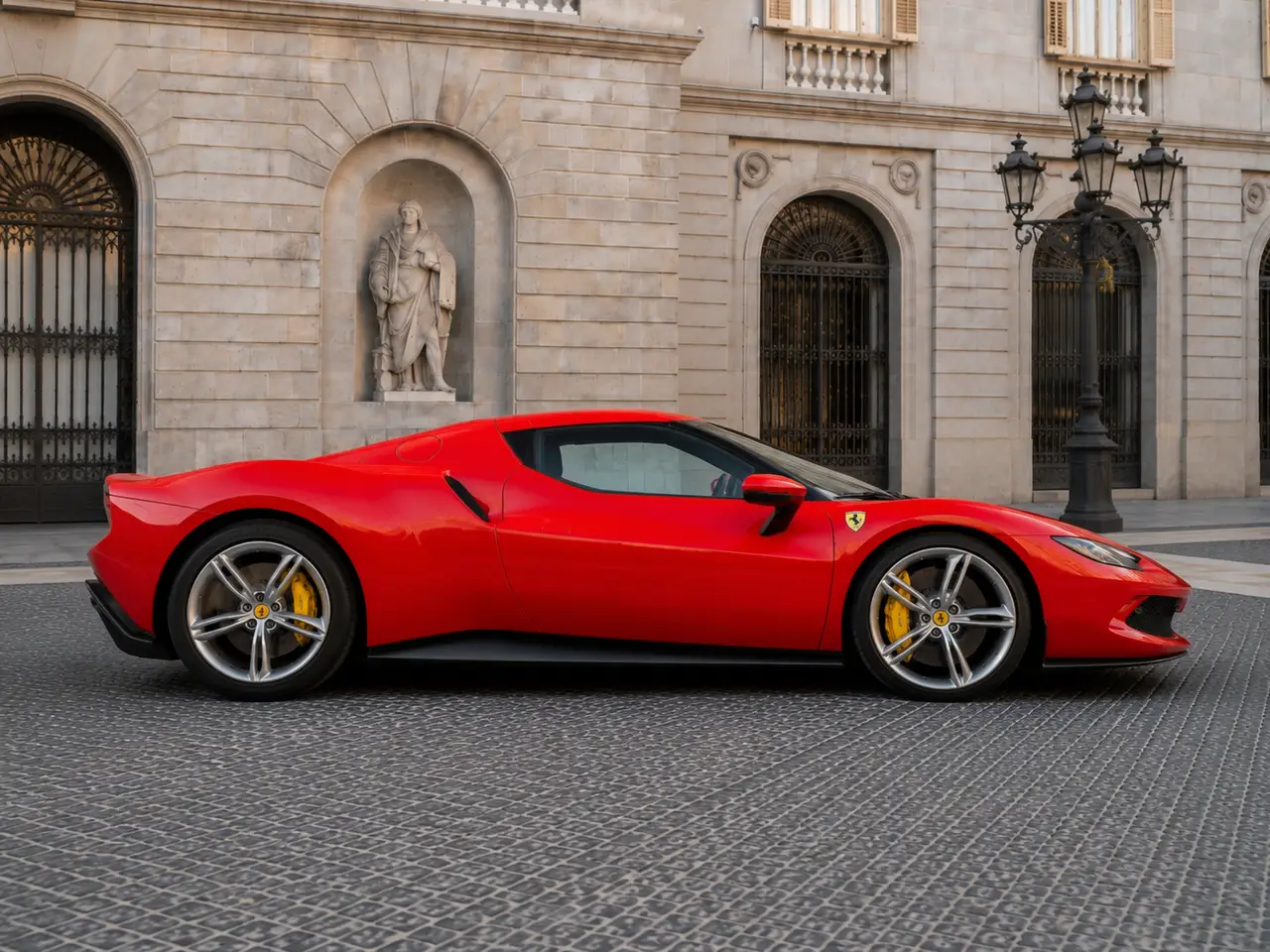 Ferrari 296 GTB 2023, vue arrière — Geneva Luxury Car Rental, Genève. Ferrari 296 GTB à Genève La Ferrari 296 GTB 2023 est proposée à la location à Genève pour…