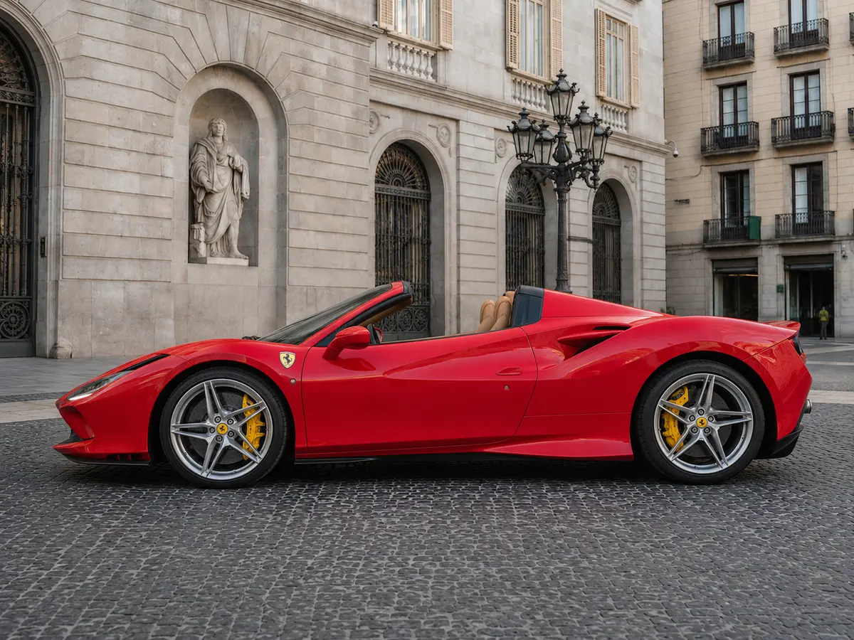 Ferrari F8 Tributo Spider Red 2023, extérieur — Geneva Luxury Car Rental, Genève. Ferrari F8 Tributo Spider Red à Genève La Ferrari F8 Tributo Spider Red 2023 est proposée…