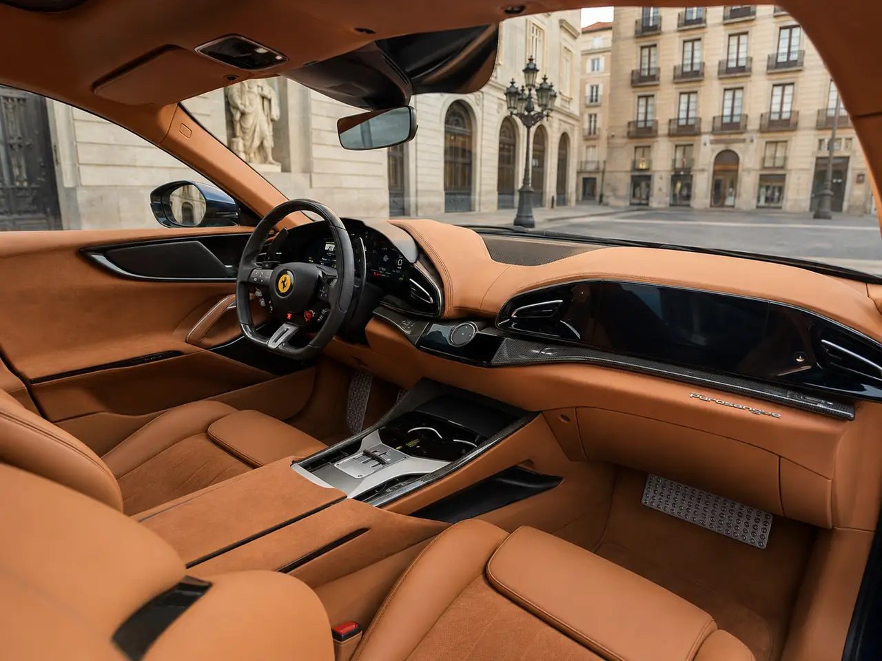 Ferrari Purosangue 2024, intérieur — Geneva Luxury Car Rental, Genève. Ferrari Purosangue à Genève La Ferrari Purosangue 2024 fait partie des modèles sport…