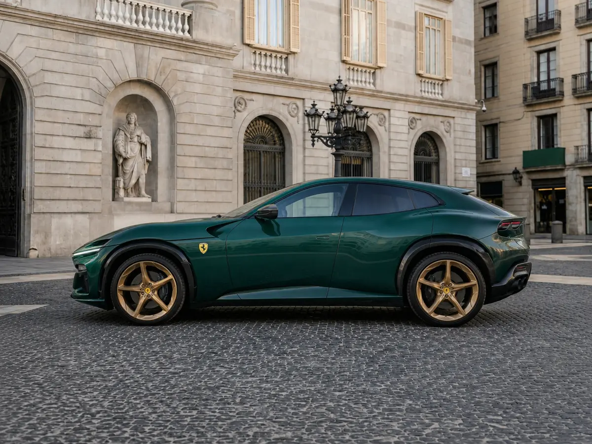 Ferrari Purosangue Atelier 2025, vue avant — Geneva Luxury Car Rental, Genève. Ferrari Purosangue Atelier à Genève Le Ferrari Purosangue Atelier 2025 est proposé à la…
