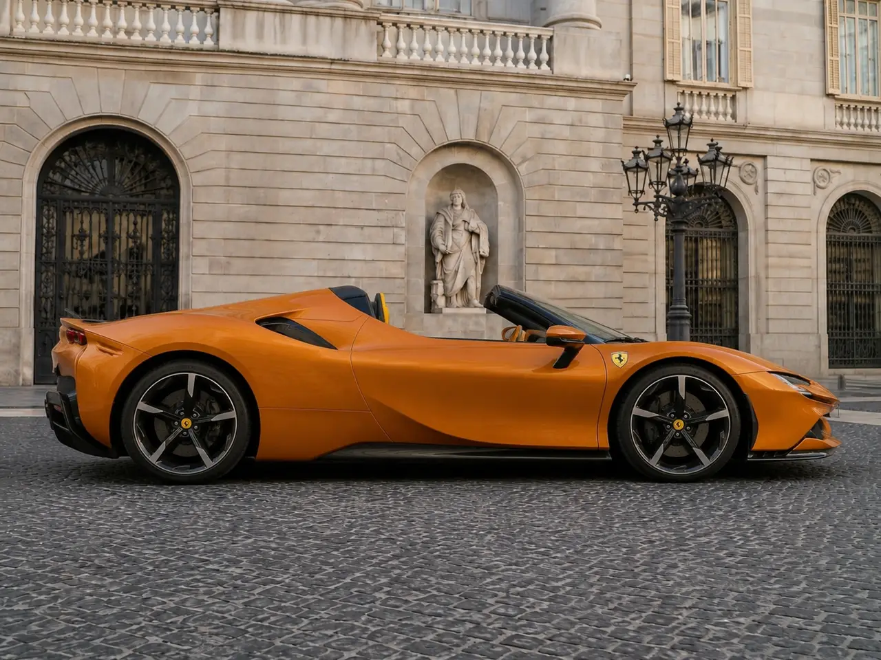 Ferrari SF90 Spider Tailor Made 2025, vue avant — Geneva Luxury Car Rental, Genève. Ferrari SF90 Spider Tailor Made à Genève La Ferrari SF90 Spider Tailor Made 2025 est…