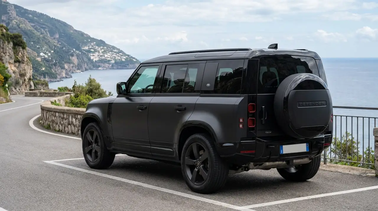 Land Rover Defender 2024, tableau de bord — Geneva Luxury Car Rental, Genève. Land Rover Defender à Genève Le Land Rover Defender 2024 fait partie des SUV proposés à…