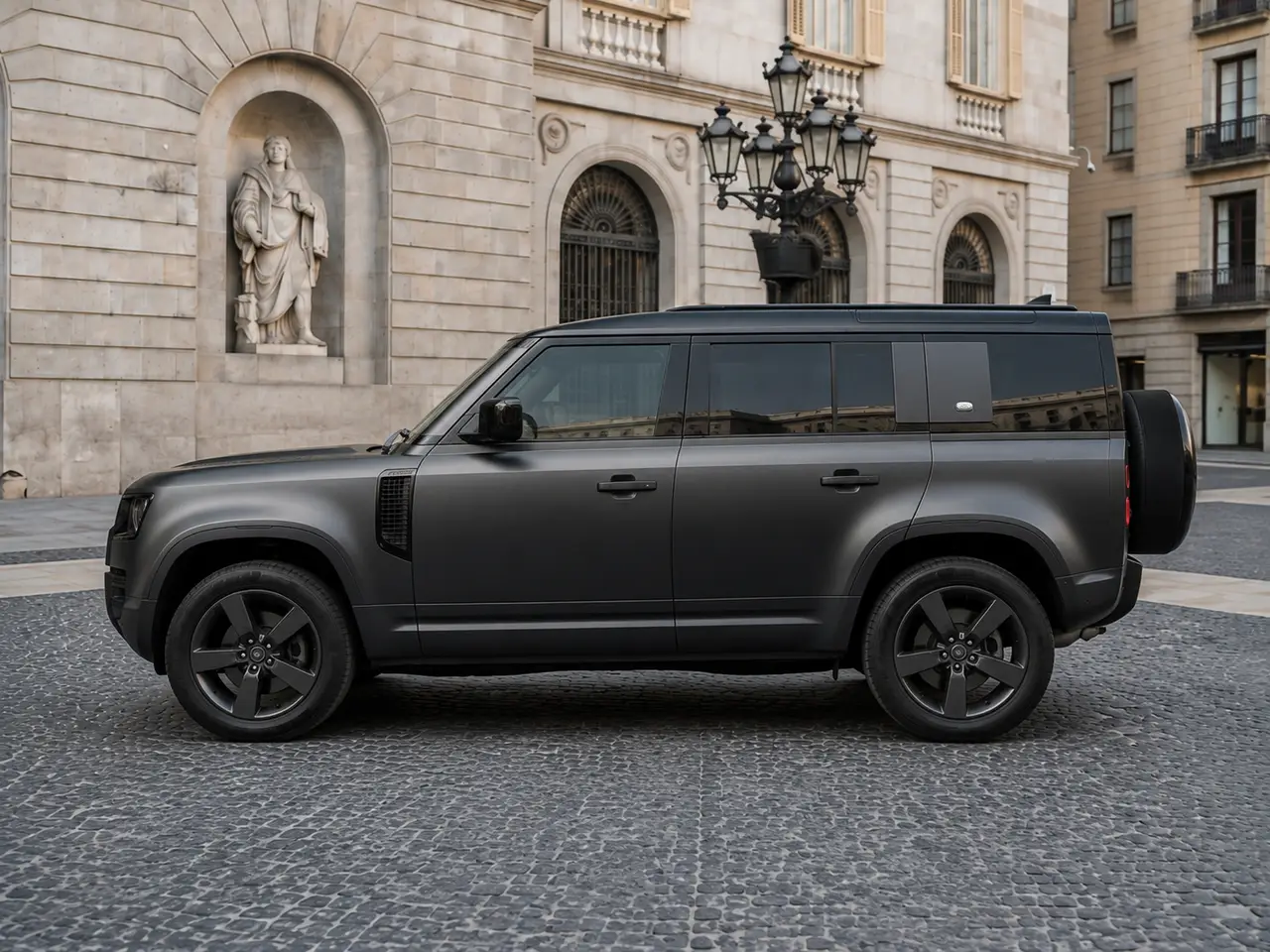 Land Rover Defender 2024, extérieur — Geneva Luxury Car Rental, Genève. Land Rover Defender à Genève Le Land Rover Defender 2024 fait partie des SUV proposés à…