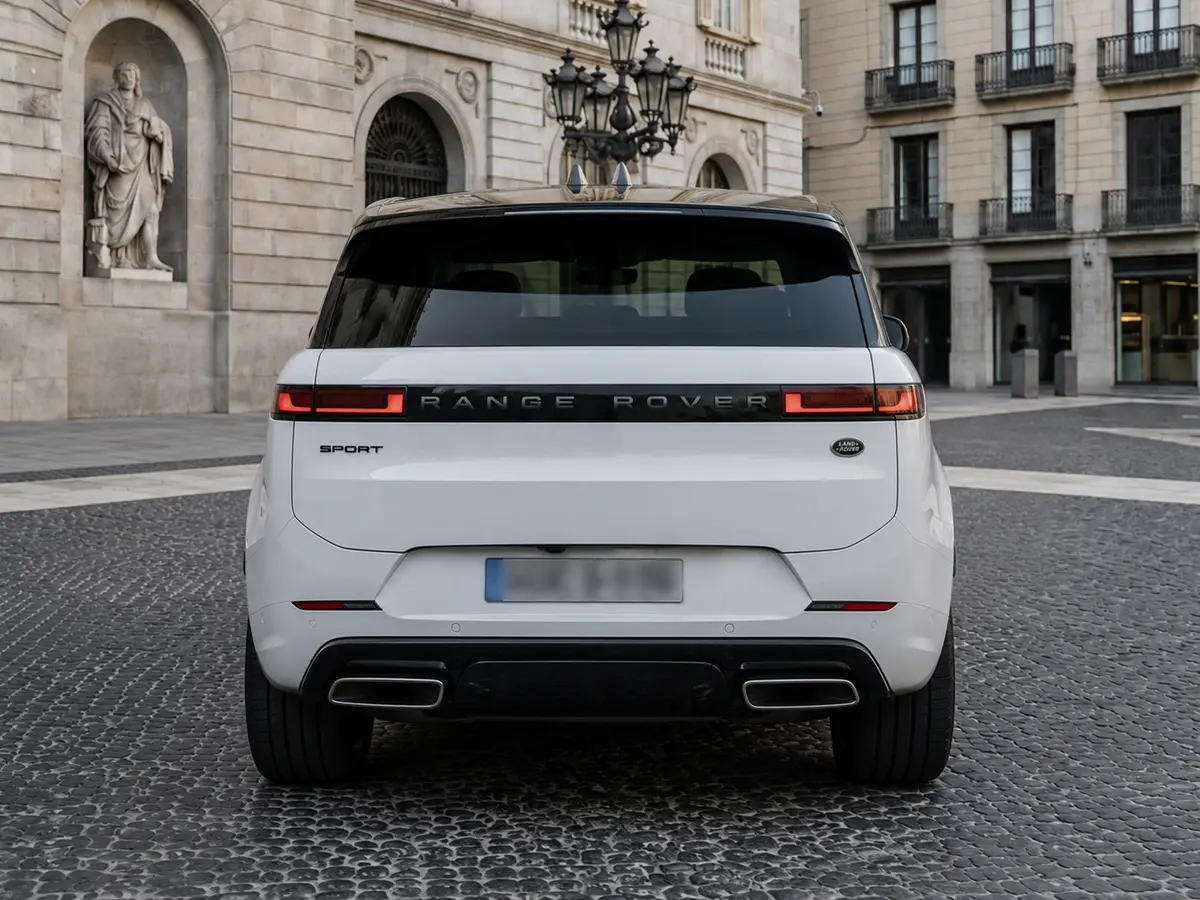 Land Rover Range Rover Sport 2025, vue arrière — Geneva Luxury Car Rental, Genève. Land Rover Range Rover Sport à Genève Le Land Rover Range Rover Sport 2025 est proposé à…