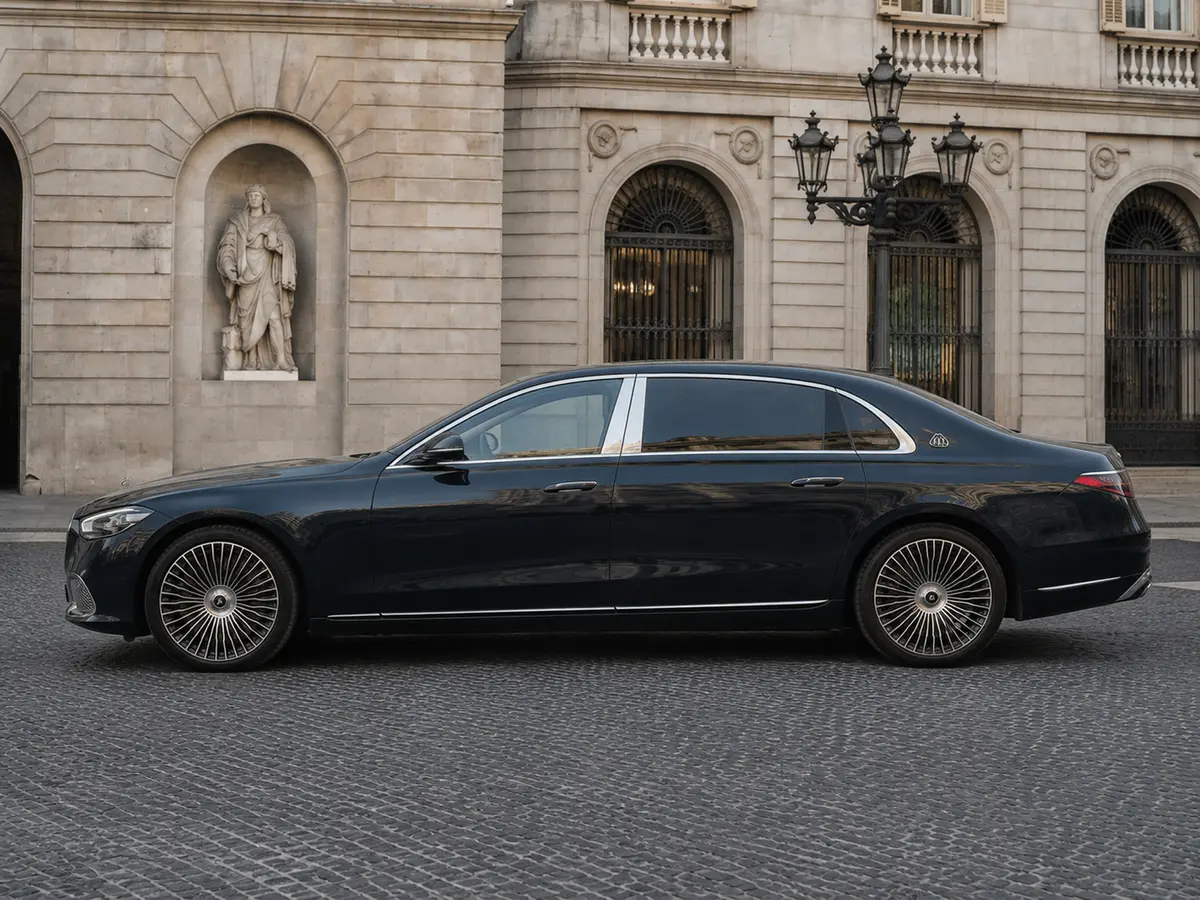 Maybach S580 2023, extérieur — Geneva Luxury Car Rental, Genève. Maybach S580 à Genève La Maybach S580 2023 fait partie des véhicules proposés à la…