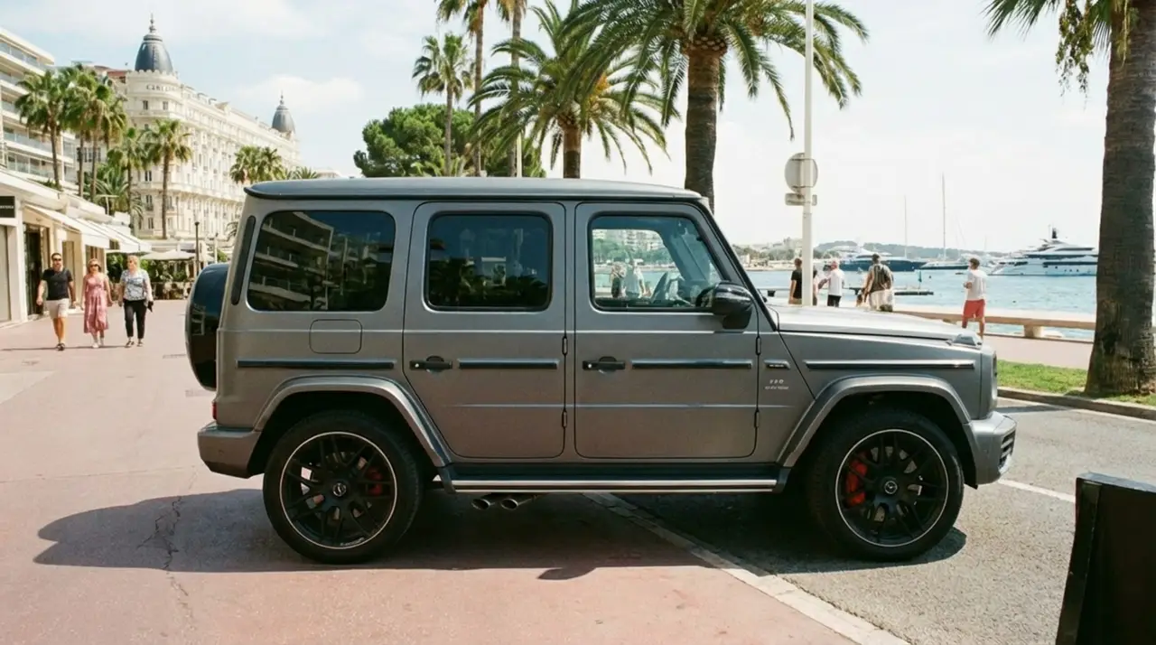 Mercedes Benz G63 2023, extérieur — Geneva Luxury Car Rental, Genève. Mercedes Benz G63 à Genève Le Mercedes Benz G63 2023 est disponible à la location à…