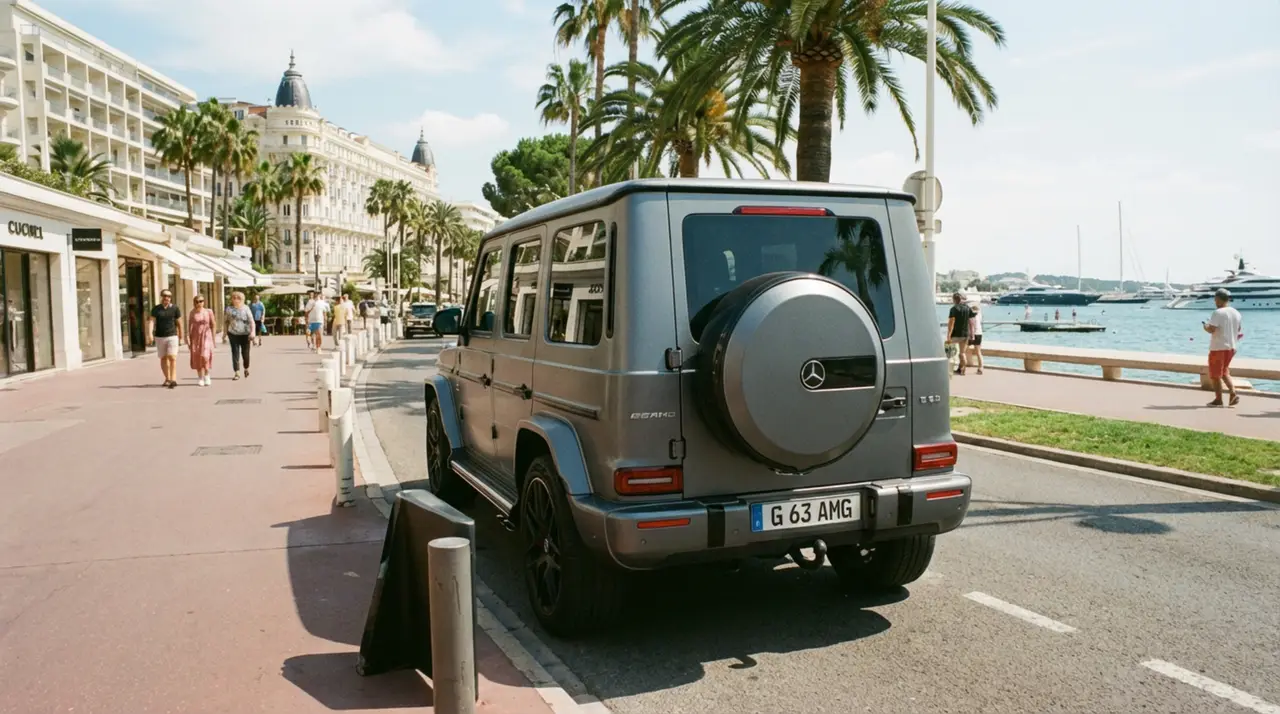 Mercedes Benz G63 2023, vue avant — Geneva Luxury Car Rental, Genève. Mercedes Benz G63 à Genève Le Mercedes Benz G63 2023 est disponible à la location à…