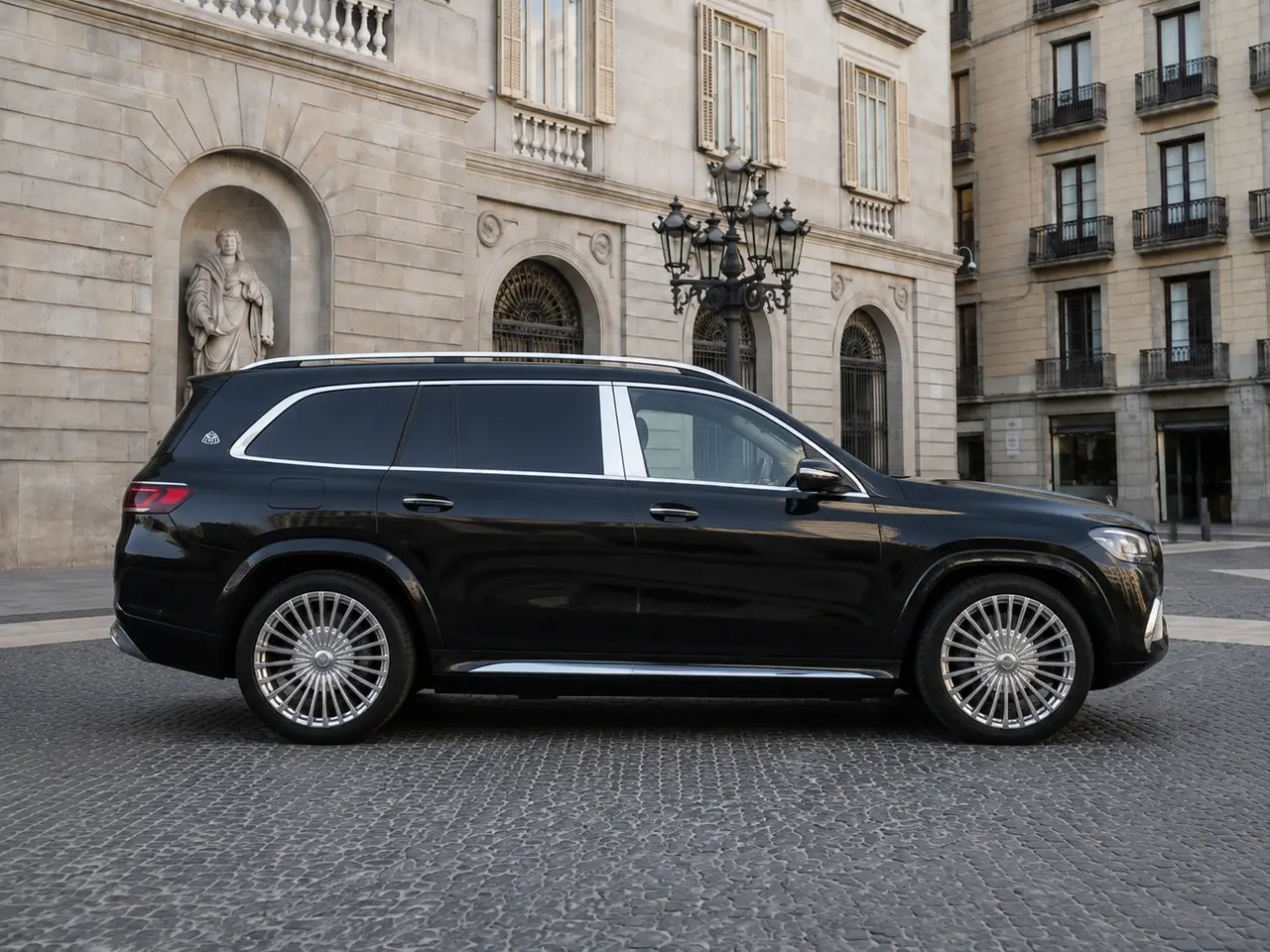 Mercedes Benz GLS Maybach 2022, vue avant — Geneva Luxury Car Rental, Genève. Mercedes Benz GLS Maybach à Genève La Mercedes Benz GLS Maybach 2022 figure parmi les…