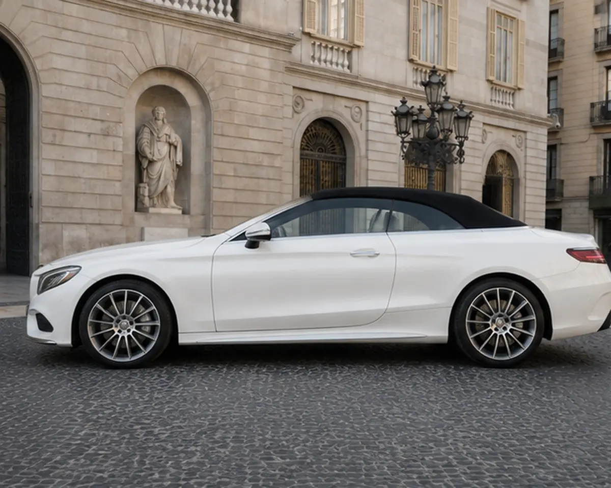 Mercedes Benz S560 Cabrio 2021, extérieur — Geneva Luxury Car Rental, Genève. Mercedes Benz S560 Cabrio à Genève La Mercedes Benz S560 Cabrio 2021 est disponible à la…