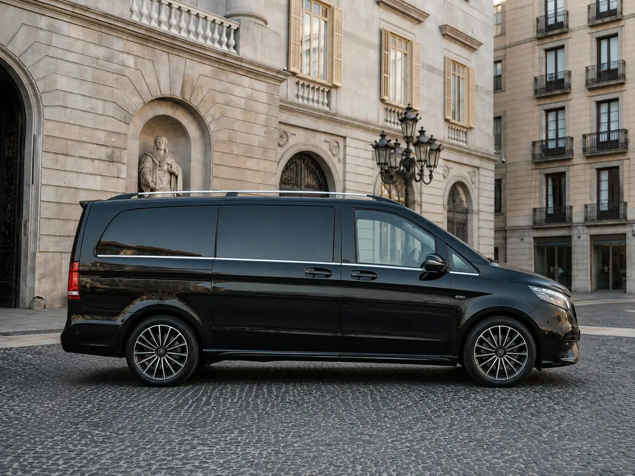 Mercedes Benz V300 4x4 XL VIP (Captain, 7 seat) 2025, vue avant — Geneva Luxury Car Rental, Genève. Mercedes Benz V300 4x4 XL VIP (Captain, 7 seat) à Genève Le Mercedes Benz V300 4x4 XL VIP…