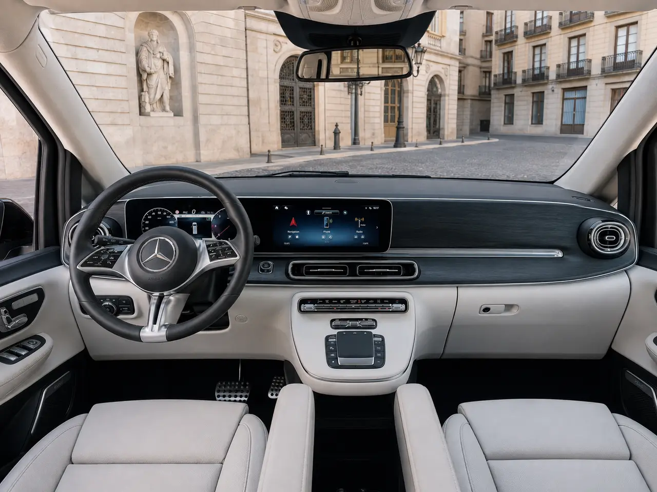 Mercedes Benz V300 4x4 XL VIP (Captain, 7 seat) 2025, intérieur — Geneva Luxury Car Rental, Genève. Mercedes Benz V300 4x4 XL VIP (Captain, 7 seat) à Genève Le Mercedes Benz V300 4x4 XL VIP…