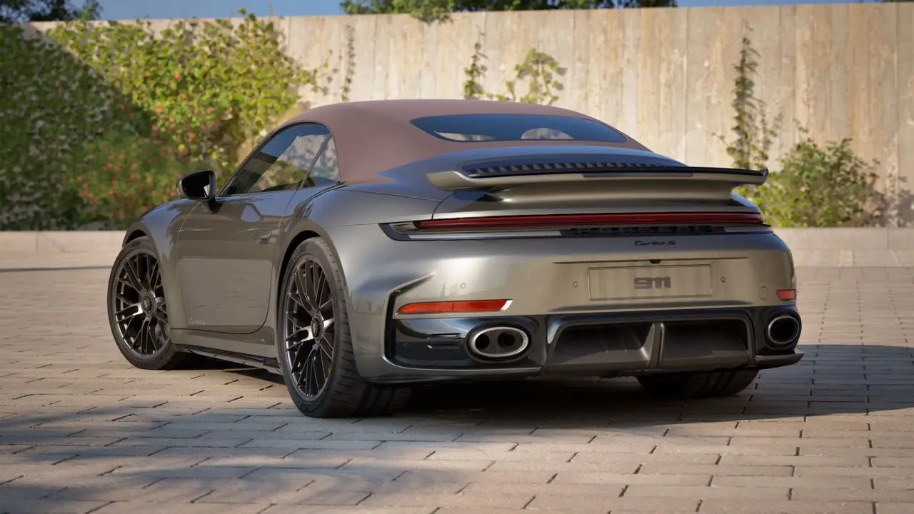 Porsche 911 992 Carrera Turbo S Cabrio 2026, extérieur — Geneva Luxury Car Rental, Genève. Porsche 911 992 Carrera Turbo S Cabrio à Genève La Porsche 911 992 Carrera Turbo S Cabrio…