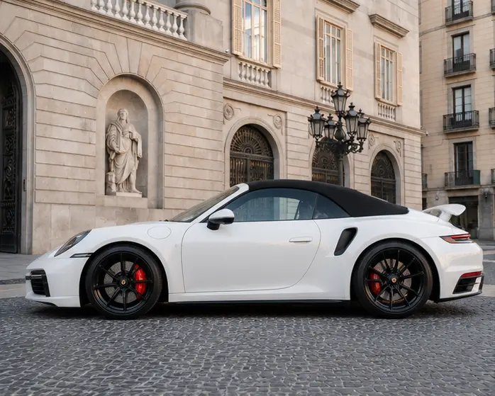 Porsche 911 Carrera S Cabrio (992) 2025, extérieur — Geneva Luxury Car Rental, Genève. Porsche 911 Carrera S Cabrio (992) à Genève La Porsche 911 Carrera S Cabrio (992) 2025…
