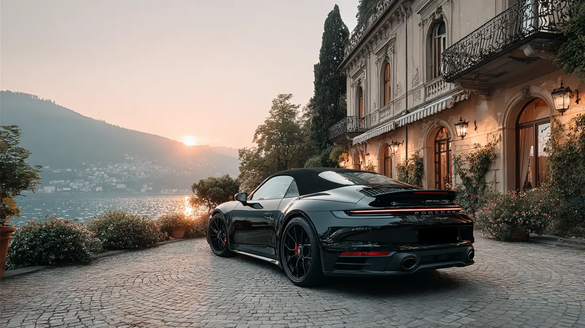 Porsche 992 Carrera 4 GTS Cabrio 2024, vue avant — Geneva Luxury Car Rental, Genève. Porsche 992 Carrera 4 GTS Cabrio à Genève Le Porsche 992 Carrera 4 GTS Cabrio 2024 est…