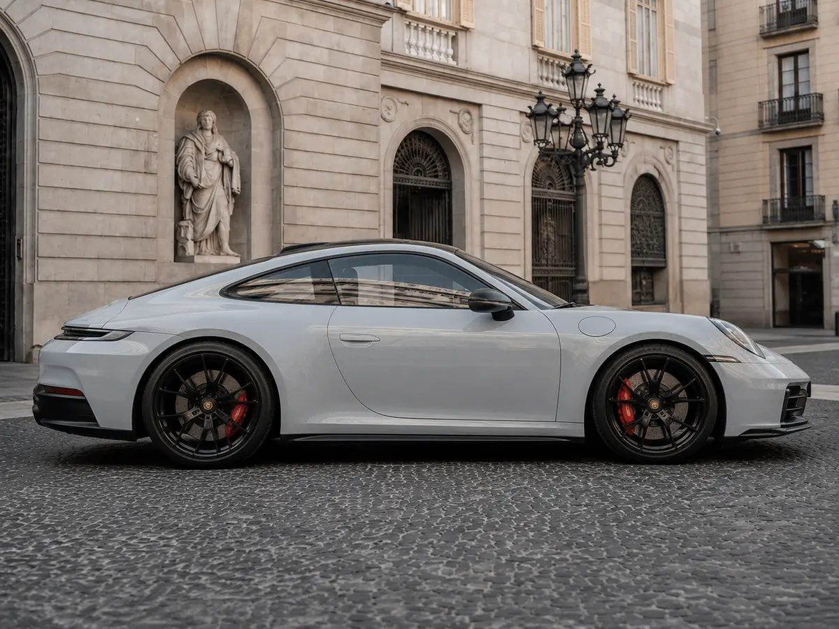 Porsche Carrera Spyder 992,2 GTS 2025, vue avant — Geneva Luxury Car Rental, Genève. Porsche Carrera Spyder 992,2 GTS à Genève La Porsche Carrera Spyder 992,2 GTS 2025 est…