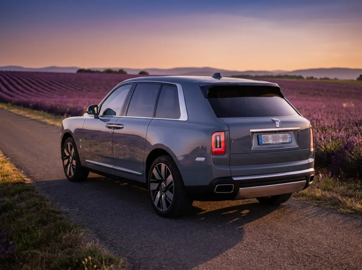 Rolls-Royce Cullinan 2025, vue avant — Geneva Luxury Car Rental, Genève. Rolls-Royce Cullinan 2025 à Genève Le Rolls-Royce Cullinan 2025 fait partie des modèles…