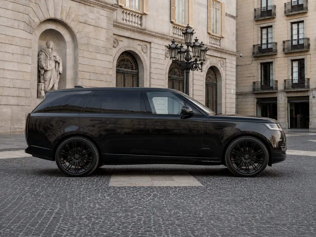 Rover Range Rover Autobiography D350 7s 2025, vue avant — Geneva Luxury Car Rental, Genève. Rover Range Rover Autobiography D350 7s à Genève Le Rover Range Rover Autobiography D350…