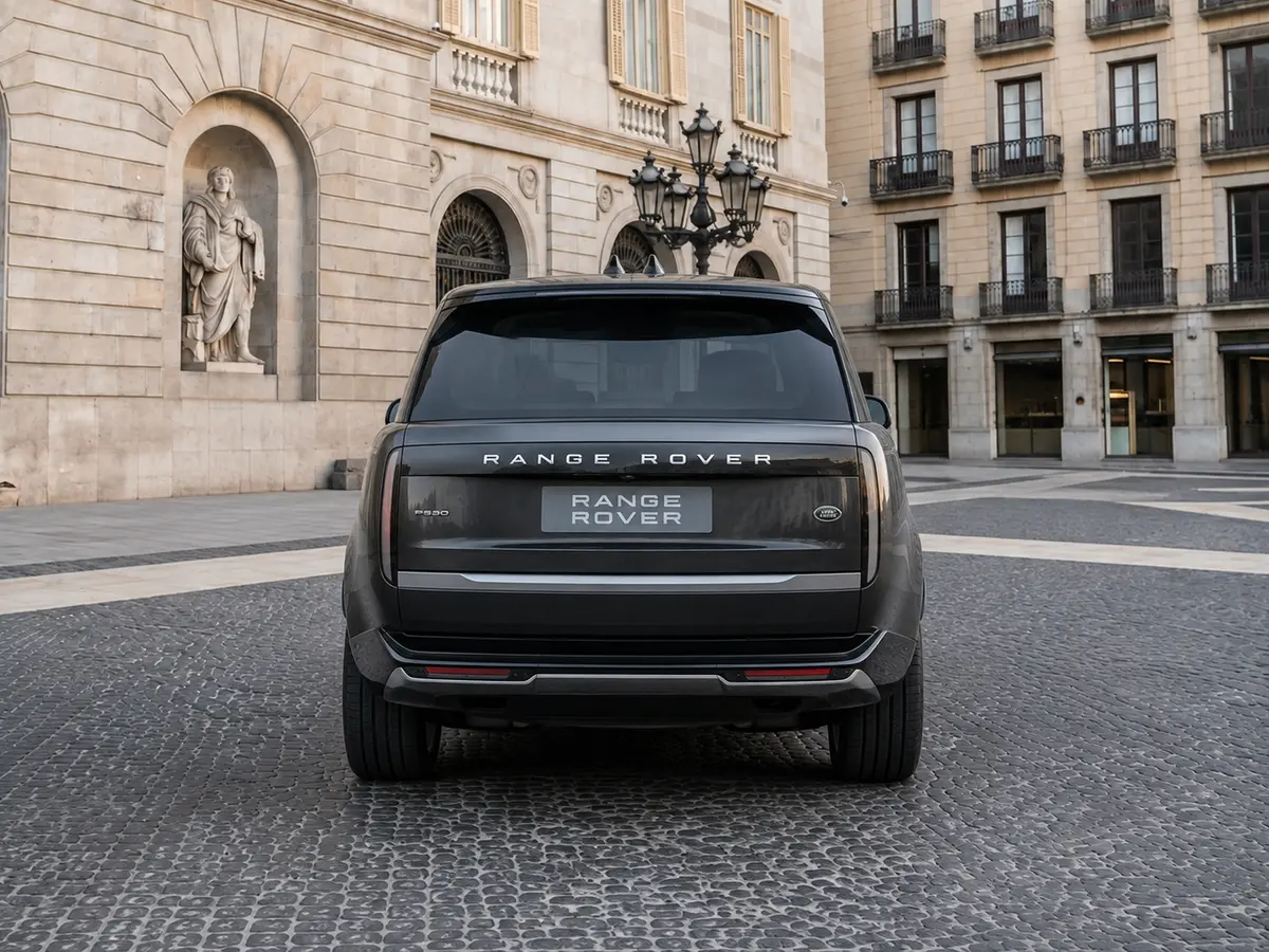 Rover Range Rover Autobiography P530 2026, vue arrière — Geneva Luxury Car Rental, Genève. Rover Range Rover Autobiography P530 à Genève Le Rover Range Rover Autobiography P530…
