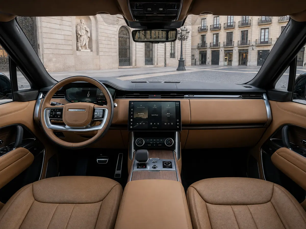Rover Range Rover Autobiography P530 2026, intérieur — Geneva Luxury Car Rental, Genève. Rover Range Rover Autobiography P530 à Genève Le Rover Range Rover Autobiography P530…