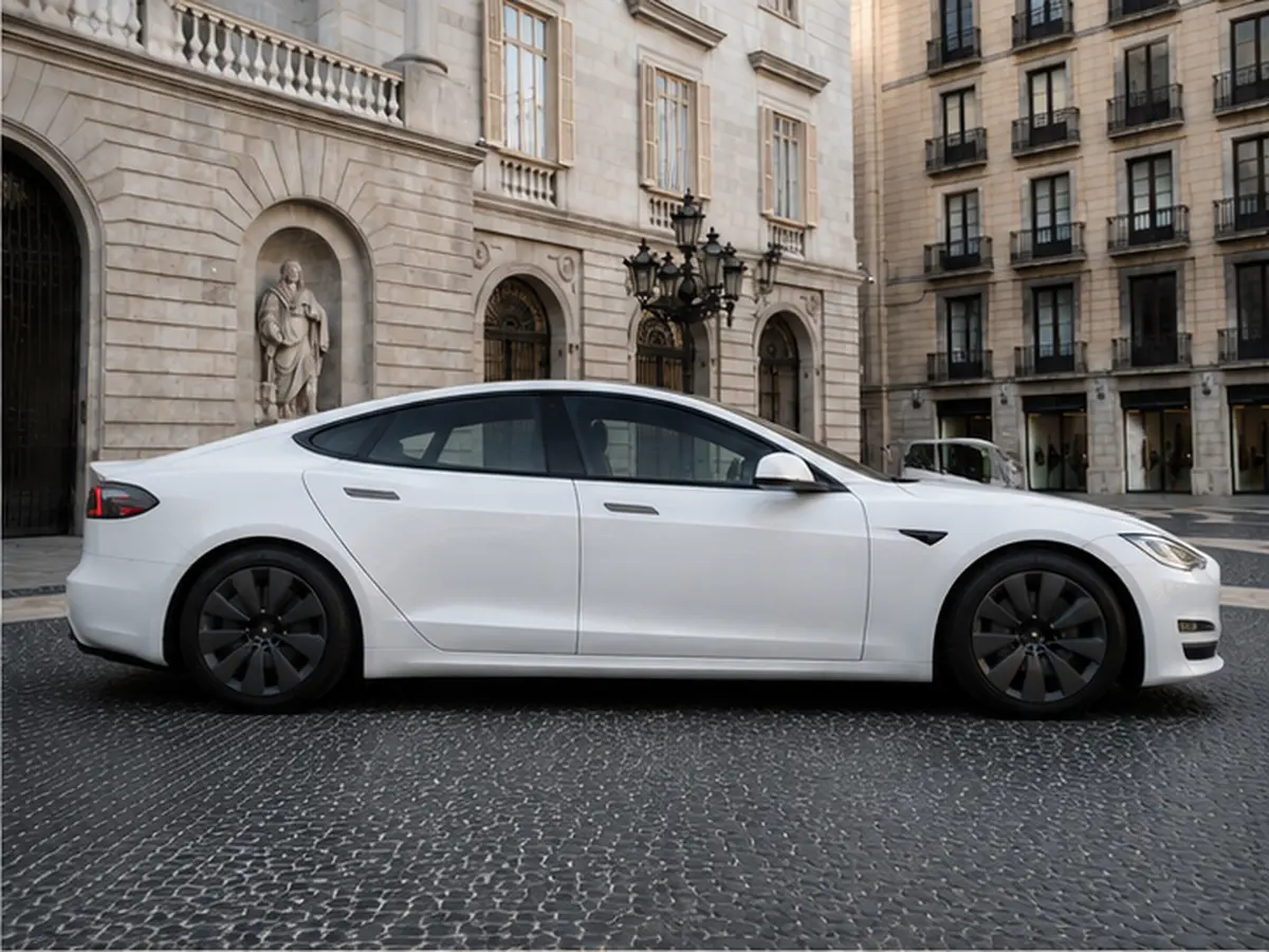 Tesla Model S Plaid 2025, vue avant — Geneva Luxury Car Rental, Genève. Tesla Model S Plaid à Genève La Tesla Model S Plaid 2025 est proposée à la location à…