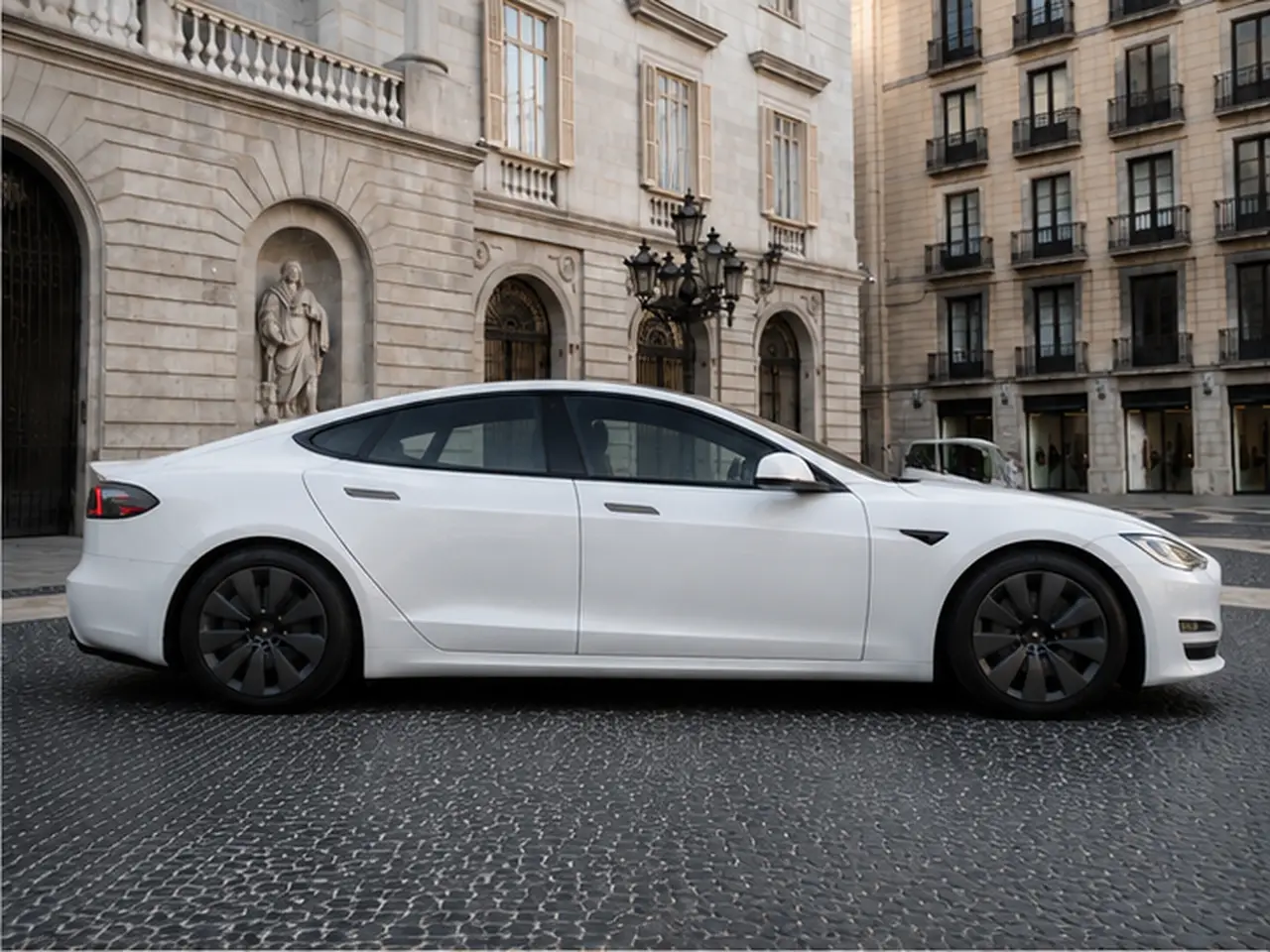 Tesla Model S Plaid 2025, vue avant — Geneva Luxury Car Rental, Genève. Tesla Model S Plaid à Genève La Tesla Model S Plaid 2025 est proposée à la location à…