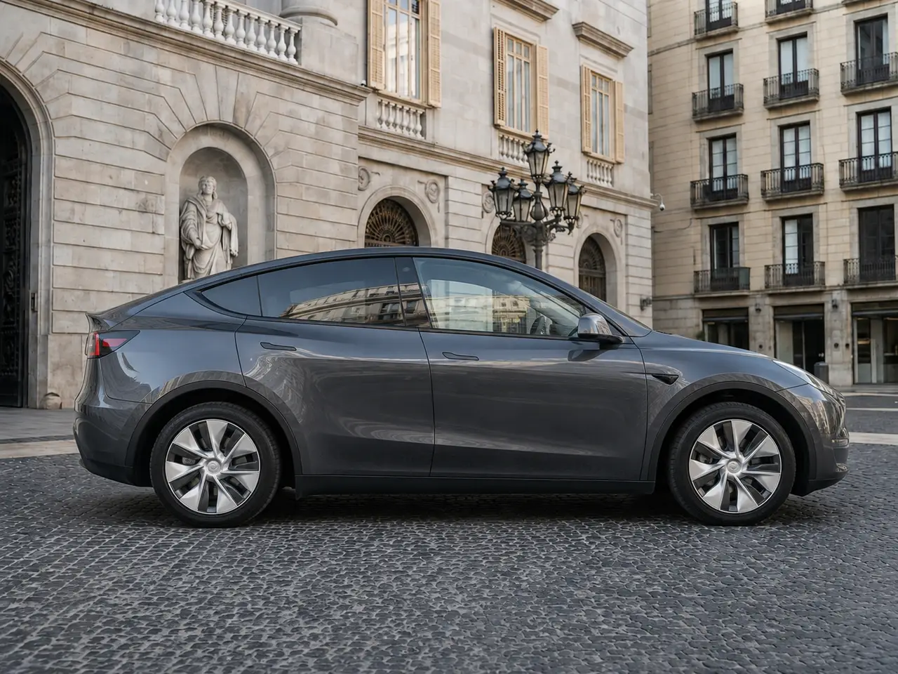 Tesla Model Y Long Range 2023, vue avant — Geneva Luxury Car Rental, Genève. Tesla Model Y Long Range à Genève La Tesla Model Y Long Range 2023 est proposée à la…