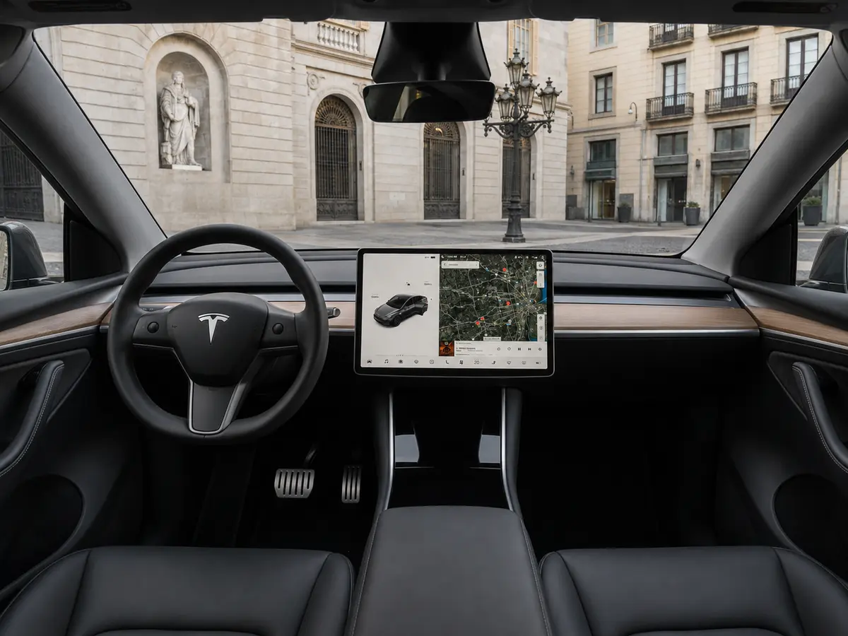 Tesla Model Y Long Range 2023, intérieur — Geneva Luxury Car Rental, Genève. Tesla Model Y Long Range à Genève La Tesla Model Y Long Range 2023 est proposée à la…